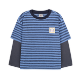 Jelly Mallow - T-Shirt Joyful Stripe Layered, niebieski