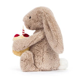 Jellycat - Króliczek Beżowy z Tortem Urodzinowym 31 cm