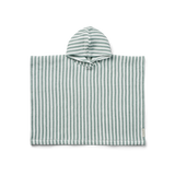 Liewood - Ponczo plażowe Paco stripes Peppermint / White