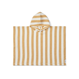 Liewood - Ponczo plażowe Paco stripes White / Yellow mellow