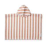 Liewood - Ponczo plażowe Paco stripes White / Tuscany rose