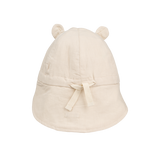 Liewood - Lniany kapelusz z uszkami Gorm, panda / sandy