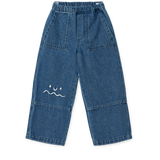Zestaw Liewood - Bluza Aude Liewood characters / Golden caramel multi mix + Spodnie jeansowe z nadrukiem Cesar, Medium blue denim