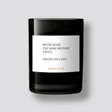 Candly&Co - Świeca zapachowa No.2 Rum/Rozmaryn, Never make the same mistake twice
