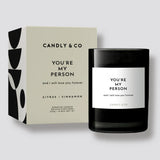 Candly&Co - Świeca zapachowa No.3 Cytrusy/Cynamon, You are my person and I will love you forever