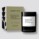 Candly&Co - Świeca zapachowa No.4 Pinia/Paczuli, Set goals that scare you and excite you at the same time