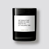 Candly&Co - Świeca zapachowa No.4 Pinia/Paczuli, Set goals that scare you and excite you at the same time