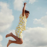 Kid Story - Letni komplet dziecięcy z koszulą i spodenkami, lime paradise