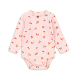 Konges Slojd - Body dziecięce na długi rękaw Basic, rosa pink