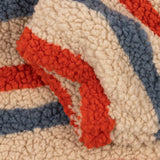 Konges Slojd - Ciepła kurtka teddy z miękką podszewką Jody, tangerine stripe