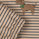 Konges Slojd - Zestaw przeciwdeszczowy Palme Dog, stripe la mer