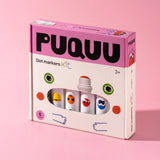 PUQUU - Markery kropkujące - 6 kolorów