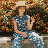 Tinycottons - Sukienka Blossoms Denim