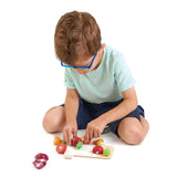 Tender Leaf Toys - Drewniana deska z warzywami do krojenia, Mini Chef