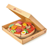 Tender Leaf Toys - Drewniana pizza z dodatkami na rzepy