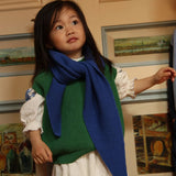 HVID - Trójkątna chusta / szal Josephina z wełny merino, cobalt blue