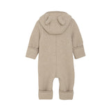 HUTTEliHUT - Kombinezon niemowlęcy z uszkami, wełna merino, Camel Melange