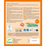Djeco - Zestaw 8 grubych kredek z temperówką