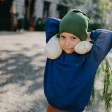 Gang Tales - Bluza Dresowa Rascal Cobalt Oliwkowy Haft