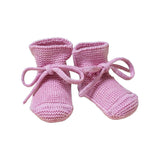 HVID - Buciki z wełny merino Booties, cotton candy