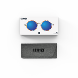 IZIPIZI - Okulary przeciwsłoneczne #G Blue Tortoise Mirror