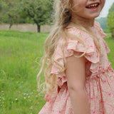 Konges Slojd - Sukienka Ava Bow Lacy pink