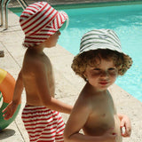 Konges Slojd - Kapelusz bucket hat w paski Asnou, stripe rouge