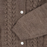 Konges Slojd – Kardigan z falbankami z miękkiej wełny merino Fiol