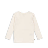 Konges Slojd – Bawełniana bluzka z ażurowym wzorem Minnie, antique white