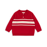 Konges Slojd - Wełniany sweter BASI Polo, red