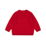 Konges Slojd - Wełniany sweter BASI Polo, red