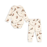 Konges Slojd - Bawełniany zestaw niemowlęcy: body i legginsy, Luna