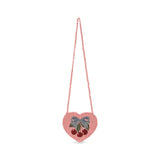 Konges Slojd - Dziecięca torebka w kształcie serca na ramię wisienkami Amarena