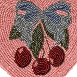 Konges Slojd - Dziecięca torebka w kształcie serca na ramię wisienkami Amarena