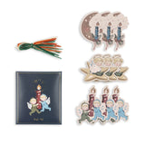 Konges Slojd - Świąteczne zawieszki do prezentów – zestaw 12 sztuk (Lucia / Luna)