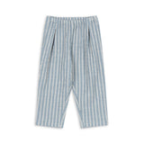 Konges Slojd - Lekkie i przewiewne spodnie Elliot, Trio Bleu Stripe