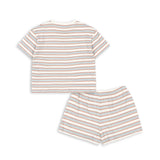 Konges Slojd - Dwuczęściowy letni komplet Famo, pearl stripe