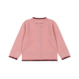Konges Slojd - Sweterek wełniany na guziki Collette, pale blush