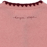Konges Slojd - Sweterek wełniany na guziki Collette, pale blush