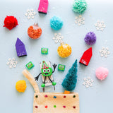 Glo Pals - Postać do kąpieli Christmas Pal - zestaw z dwiema kostkami sensorycznymi świecącymi w wodzie