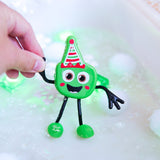 Glo Pals - Postać do kąpieli Christmas Pal - zestaw z dwiema kostkami sensorycznymi świecącymi w wodzie