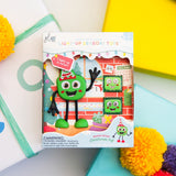 Glo Pals - Postać do kąpieli Christmas Pal - zestaw z dwiema kostkami sensorycznymi świecącymi w wodzie