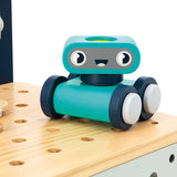 Janod - Duży stolik warsztat drewniany magnetyczny Robot Brico ‘Kids 3+