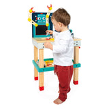 Janod - Duży stolik warsztat drewniany magnetyczny Robot Brico ‘Kids 3+