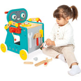Janod - Wózek warsztat magnetyczny z narzędziami Robot Brico ‘Kids 18m+