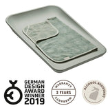 LEANDER - mata do przewijania MATTY™, sage green