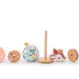 Lilliputiens - Drewniana układanka piramida z miękkimi elementami Sarenka Stella