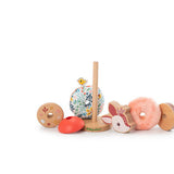 Lilliputiens - Drewniana układanka piramida z miękkimi elementami Sarenka Stella