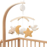Little Dutch - Drewniana karuzela do łóżeczka Newborn Naturals