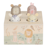 Little Dutch - Drewniana zabawka pop-up, safari friends